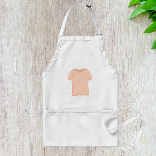 Minimalistische Pfirsich-T-Shirt-Illustration Schürze