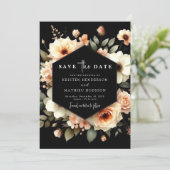 Minimalistische Pfirsichhochzeit Save The Date (Stehend Vorderseite)