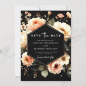 Minimalistische Pfirsichhochzeit Save The Date (Vorderseite)