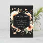 Minimalistische Pfirsichhochzeit Save The Date (Stehend Vorderseite)