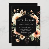 Minimalistische Pfirsichhochzeit Save The Date (Vorne/Hinten)