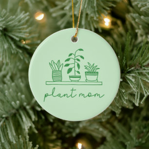 Minimalistische Pflanze Mama Niedliche Pflanze Lov Keramik Ornament