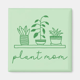 Minimalistische Pflanze Mama Niedliche Pflanze Lov Magnet