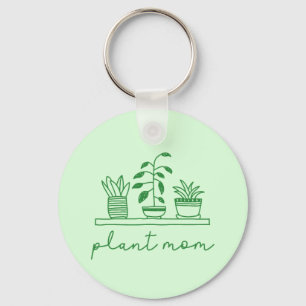 Minimalistische Pflanze Mama Niedliche Pflanze Lov Schlüsselanhänger