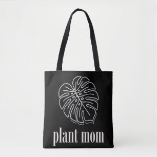 Minimalistische Pflanzen-Mama Monstera-Blatt Tasche