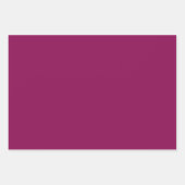 Minimalistische Pflaume solide schlicht modern ele Geschenkpapier Set (Vorderseite 2)