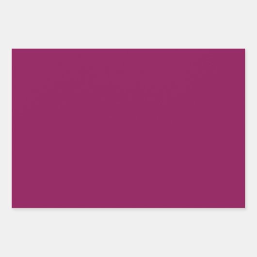 Minimalistische Pflaume solide schlicht modern ele Geschenkpapier Set (Vorderseite)