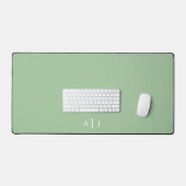 Minimalistische Phase Green Two Monogram Office Schreibtischunterlage (Tastatur & Maus)