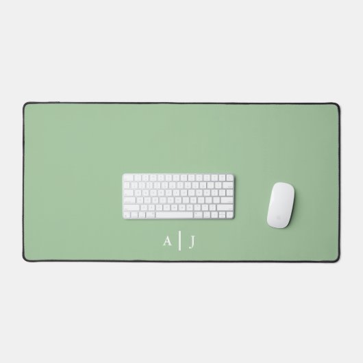 Minimalistische Phase Green Two Monogram Office Schreibtischunterlage (Tastatur & Maus)