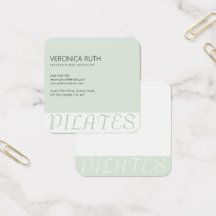 Minimalistische Pilates Minze Green Square Visiten