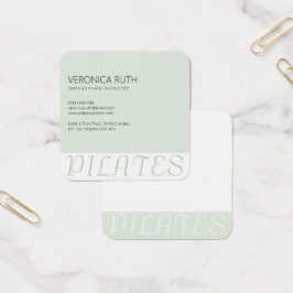 Minimalistische Pilates Minze Green Square Visiten