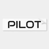 Minimalistische PILOT-Typografie, einfache Luftfah Autoaufkleber (Vorne)