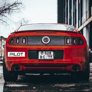 Minimalistische PILOT-Typografie, einfache Luftfah Autoaufkleber