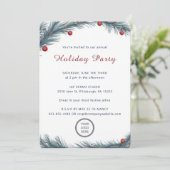 Minimalistische Pine Bough Annual Company Holiday  Einladung (Stehend Vorderseite)