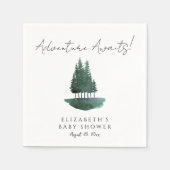 Minimalistische Pine Trees Kinderdusche Serviette (Vorderseite)