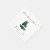 Minimalistische Pine Trees Kinderdusche Serviette (Ecke)