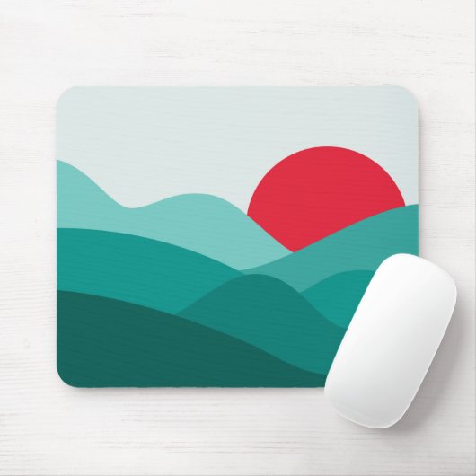 Minimalistische Piniengrün Mousepad (Mit Mouse)