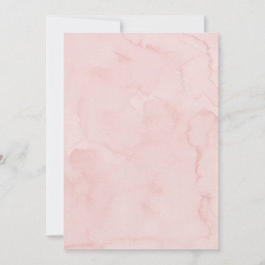 Minimalistische Pink Bow Girl Babydusche Einladung (Rückseite)