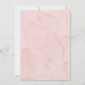 Minimalistische Pink Bow Girl Babydusche Einladung (Rückseite)