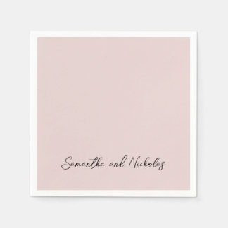 Minimalistische Pink-Kalligraphieschrift Serviette
