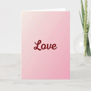 Minimalistische Pink Love Karte