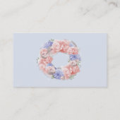 Minimalistische Pink Mauve Wreath-Visitenkarte Visitenkarte (Rückseite)