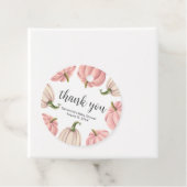 Minimalistische Pink Pumpkin Fall Baby Dusche Rund Geschenkanhänger (Beispiel)