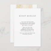 Minimalistische Pinsel | Imitats Gold Gästebuchsin Begleitkarte (Vorne/Hinten)