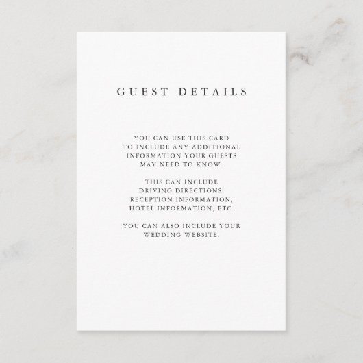 Minimalistische Pinsel | Imitats Gold Gästebuchsin Begleitkarte (Vorderseite)