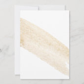 Minimalistische Pinsel | Imitats Gold Stripe Coupl Einladung (Rückseite)