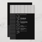 Minimalistische Pinstriche Einladung (Vorne/Hinten)