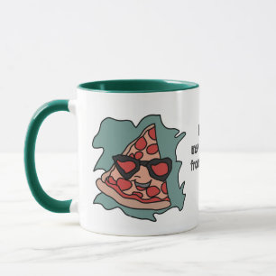 Minimalistische Pizza mit Sonnenbrille Tasse