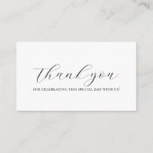 Minimalistische Platzkarte (Rückseite)