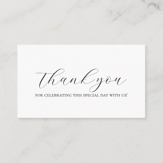 Minimalistische Platzkarte (Rückseite)