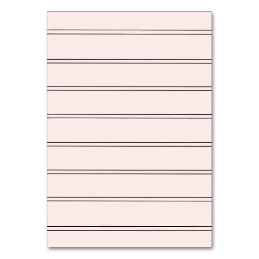 Minimalistische Platzkarte des Farbblocks Blush |  Tischnummer (Rückseite)