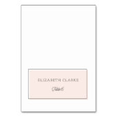 Minimalistische Platzkarte des Farbblocks Blush |  Tischnummer (Vorderseite)