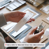 Minimalistische Platzkarten für die Tag-Nummer