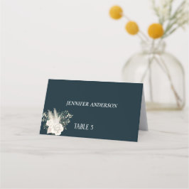 Minimalistische Platzkarten für Hochzeiten in weiß