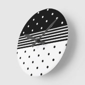 Minimalistische Polka Dot & Strickwand Uhr (Winkel)