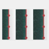 Minimalistische Polka Dots Streifen Weihnachten Gr Geschenkpapier Set (Vorderseite 3)