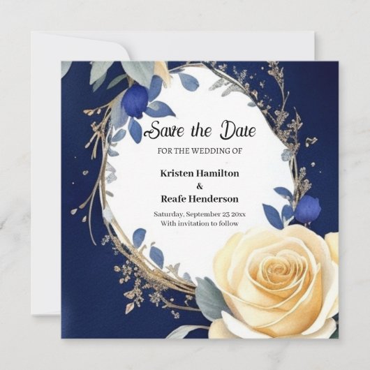 Minimalistische polnische Hochzeit Save The Date (Vorderseite)