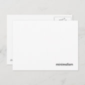 Minimalistische Postkarte (Vorne/Hinten)