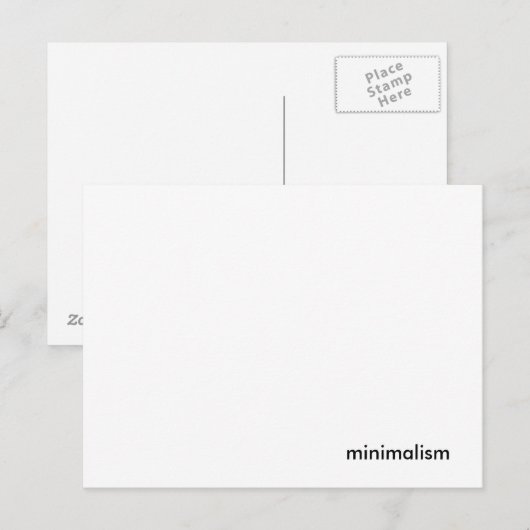 Minimalistische Postkarte (Vorne/Hinten)