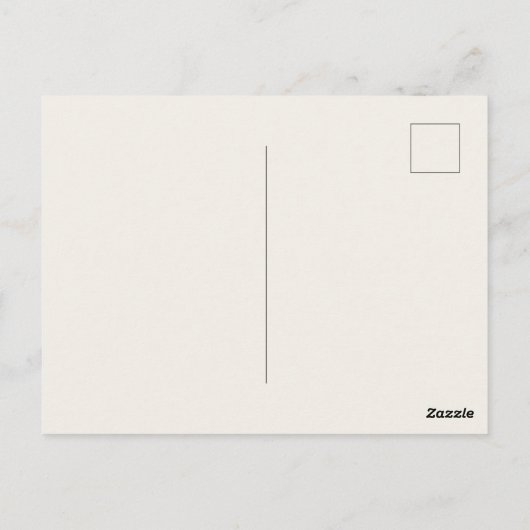 Minimalistische Postkarte für die Navigation (Rückseite)