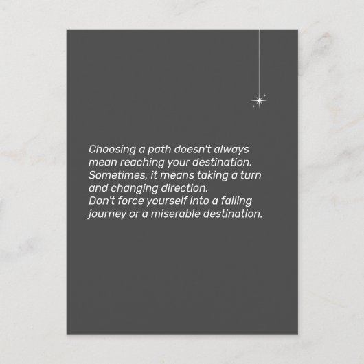 Minimalistische Postkarte für die Navigation (Vorderseite)