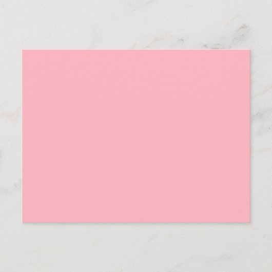 Minimalistische Postkarte in weichrosa (Vorderseite)