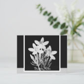 Minimalistische Postkarte mit Schwarz und Weiß (Stehend Vorderseite)