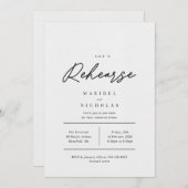 Minimalistische Probe Abendessen Einladung (Vorne/Hinten)