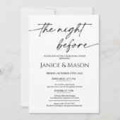 Minimalistische Probe Abendessen Einladung Boho Mo (Vorderseite)