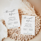 Minimalistische Probe Abendessen Einladung Night B